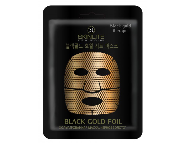 Фольгированная маска «Черное золото»
